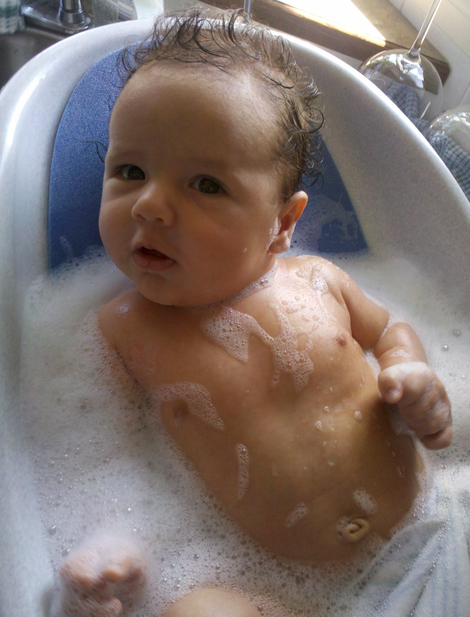 Zane in the tub